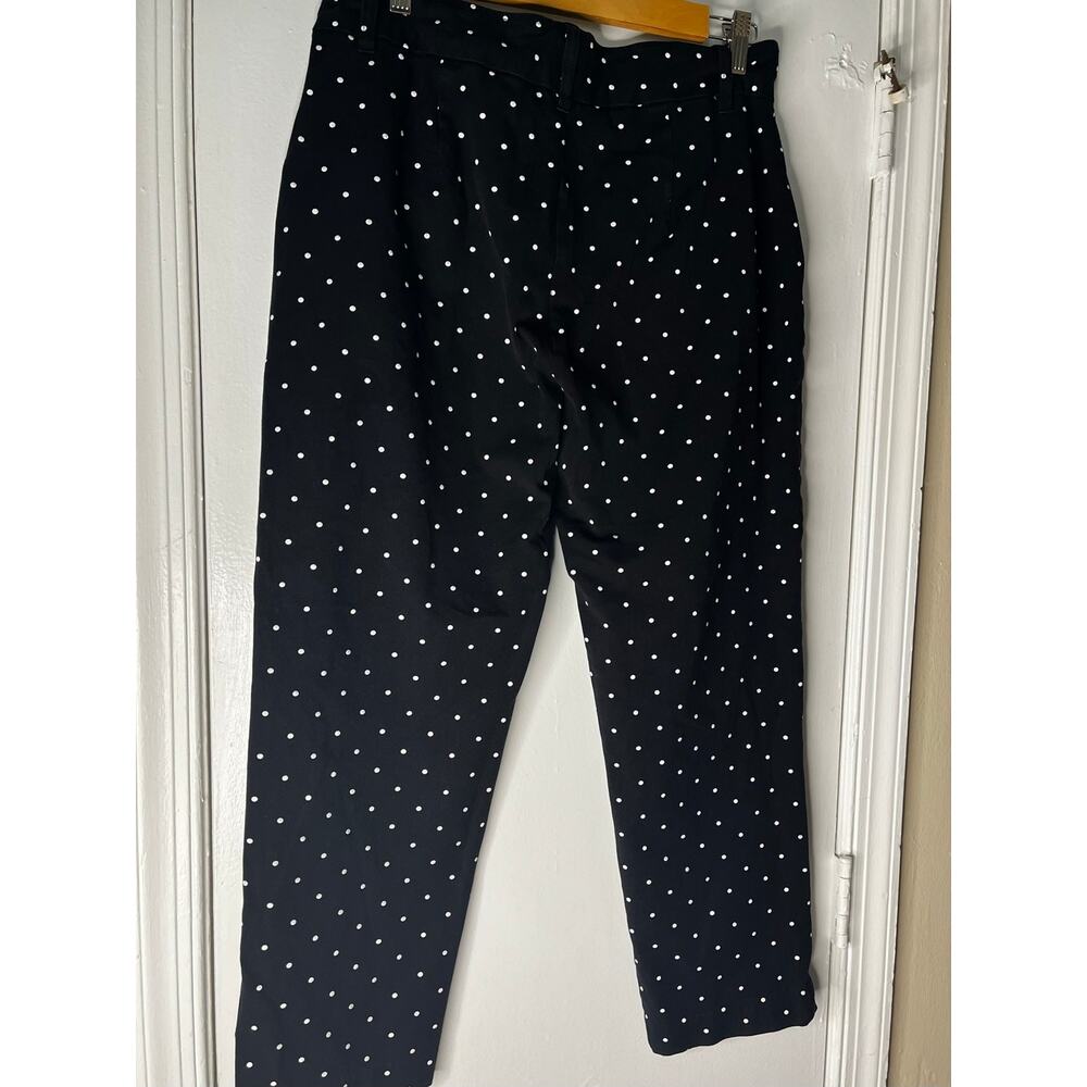 Boston Proper Polka Dot Cropped Pull-On Pants - Size 12 - Picture 2 of 6
